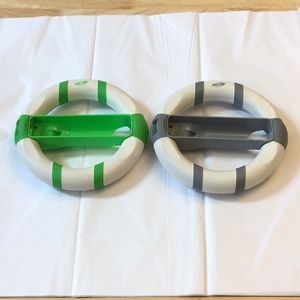 Set of two Nerf steering wheels for Wii game system games , clean